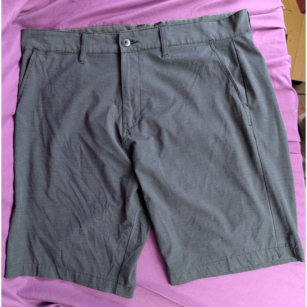 Burnside 360 Hybrid Series 38 Charcoal Gray Classic Boardshort Fine Stripe